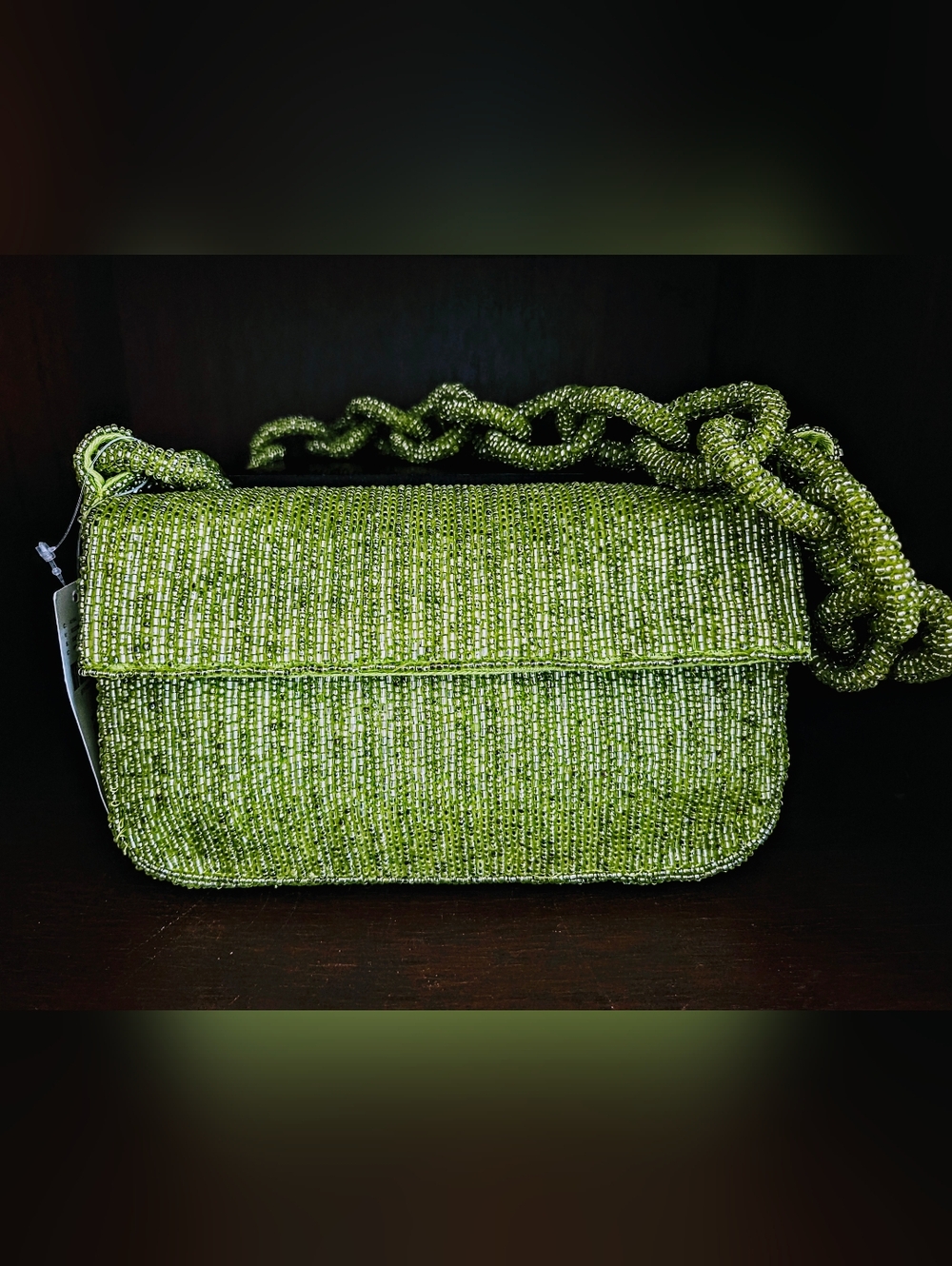 Maeve x Anthropologie Lime Green Beaded Bag
